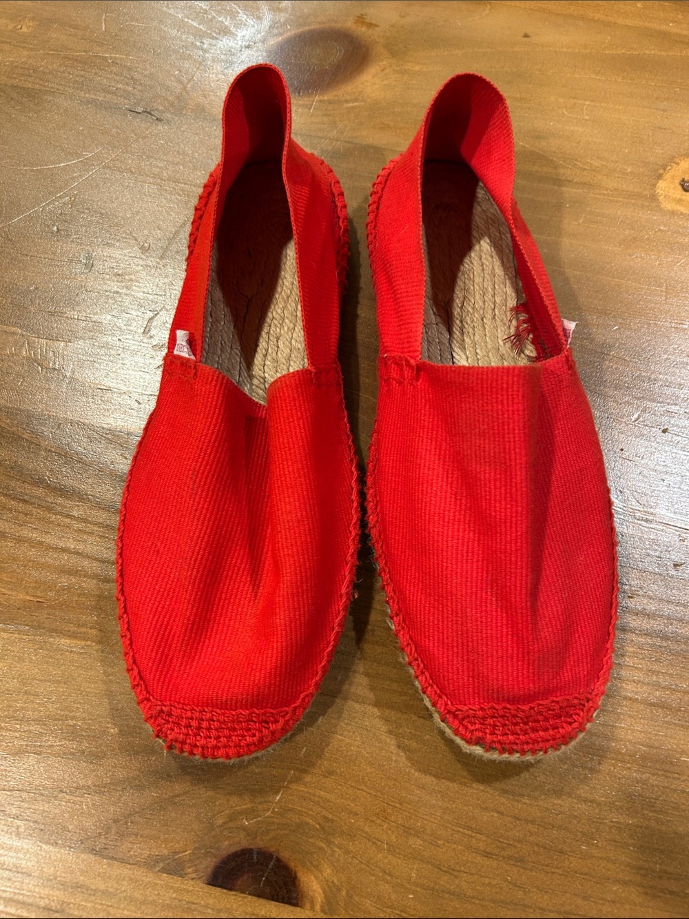 Toms Red Espadrilles Slip-On Flats